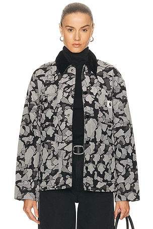 Carhartt WIP Tapestry Chore Coat in Black