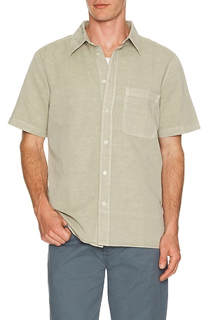 Citizens of Humanity Short Sleeve Pocket Cairo Shirt in Taupe