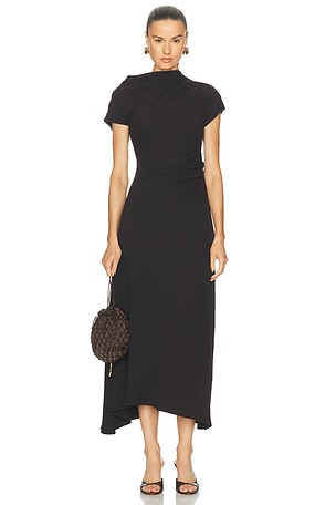 Citizens of Humanity Kira Sculptural Dress in Chocolate