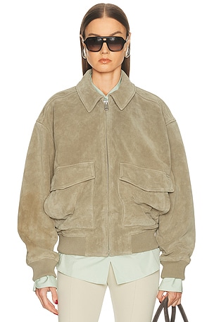 Citizens of Humanity Vivienne Suede Jacket in Olive