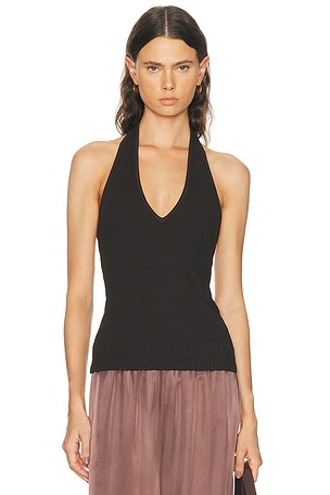 Citizens of Humanity Thea Halter Top in Chocolate