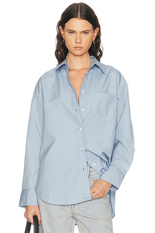 Citizens of Humanity Thea Boyfriend Shirt in Blue