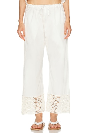 Calle Del Mar Heirloom Poplin Pant in White