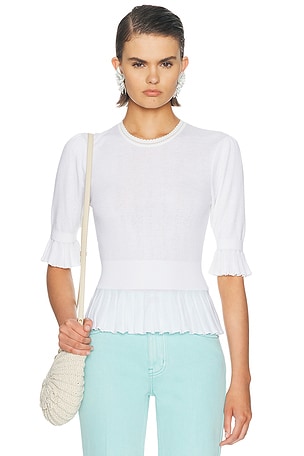 Chloe Pointelle Sweater in Ivory