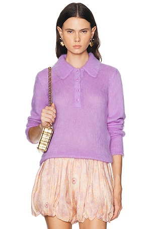 Chloe Polo Sweater in Lavender
