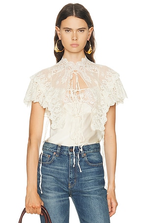 Chloe Lace Top in Ivory