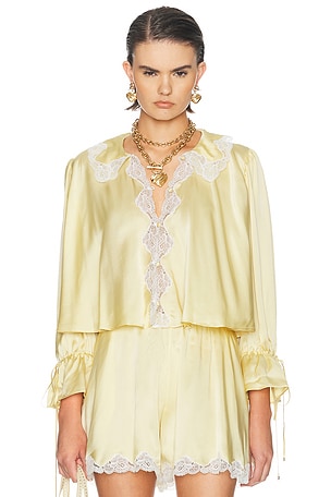 Chloe Lace Blouse in Yellow
