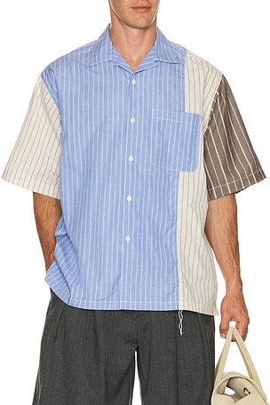 COMME des GARCONS HOMME Oxford Stripe Shirt in Blue
