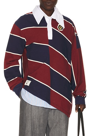 Charles Jeffrey LOVERBOY Warped Polo in Burundy