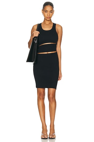 Coperni Spiral Tank Dress in Black