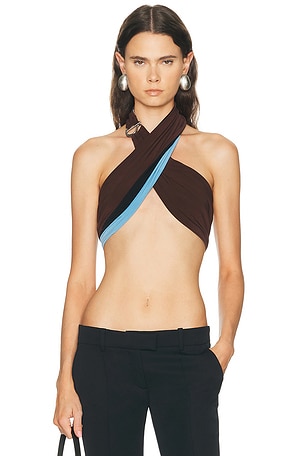Coperni Crossed Top in Blue