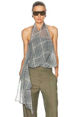 Coperni Draped Sarouel Top in Grey