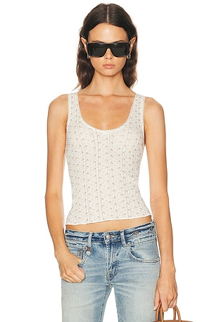 Cou Cou Intimates The Scoop Tank Top in Cream