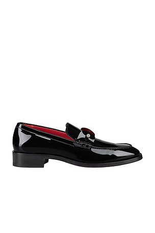 Christian Louboutin Chambelimoc Night Strass Flat Loafer in Black