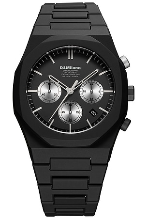 D1 Milano Polychrono 40.5mm Watch in Black