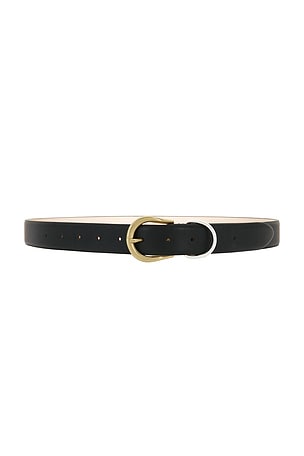 DEHANCHE Hollyhock Single Ring Men's Grained Leather Belt in Black