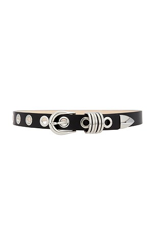 DEHANCHE Hollyhock Rivet Belt in Black