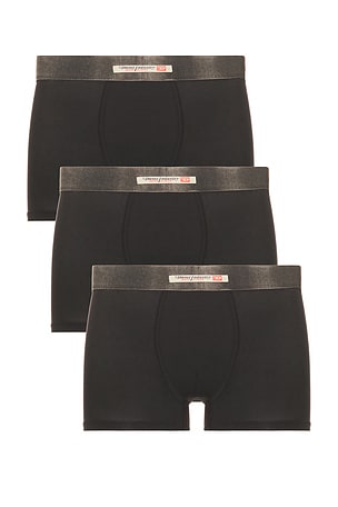 Diesel Damien Denim Three Pack Underwear in Black