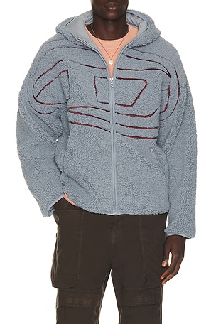 Diesel S-Za Hoodie in Grey