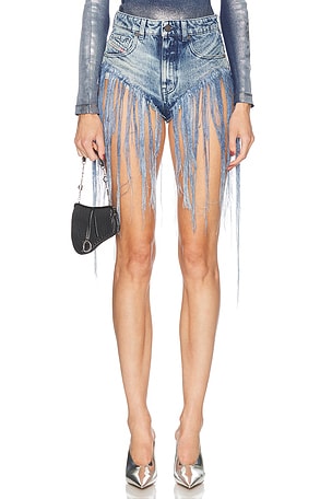 Diesel Fringe Short in Blue