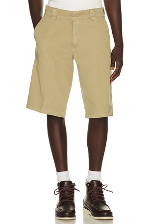 Dickies Worn in 13 Loose Work Short in Tan
