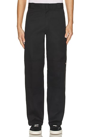 Dickies Loose Fit Double Knee Work Pant in Black in Black