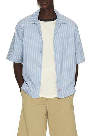 Dickies Venedocia Stripe Shirt in Baby Blue