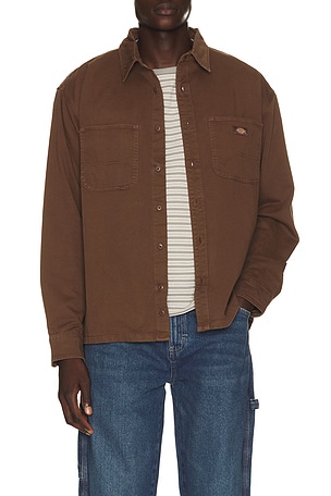 Dickies 247 Garment Dyed Work Shirt in Brown