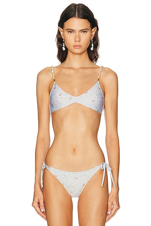 DOLLA for FWRD Dolores Casual Maui Straps Bikini Top in Blue