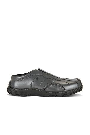 Dr. Martens Satin Finish Leather Aurix Mule in Grey
