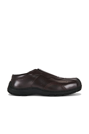 Dr. Martens Satin Finish Leather Aurix Mule in Burgundy