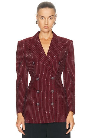 Dolce & Gabbana Double Breasted Blazer in Burgundy