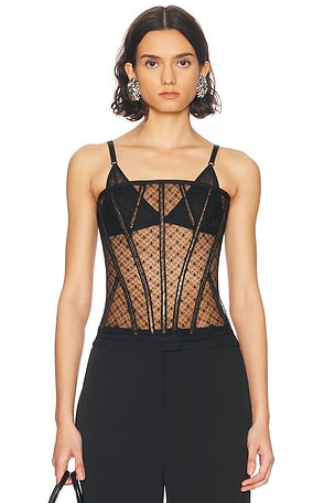 Dolce & Gabbana Strapless Corset Top in Black