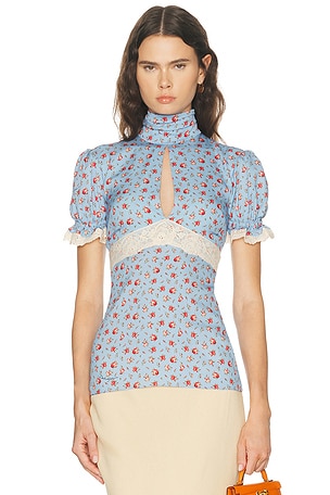 Dolce & Gabbana Short Sleeve Top in Blue