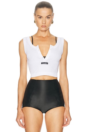 Dolce & Gabbana Cropped Tank Top in White