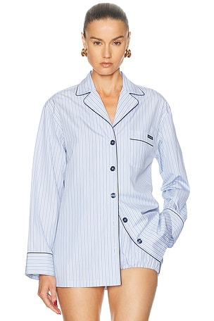 Dolce & Gabbana Button Up Top in Blue