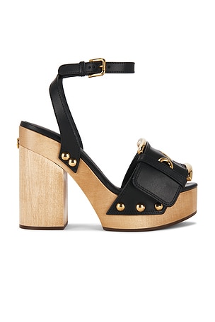 Dolce & Gabbana Wedge Sandal in Black