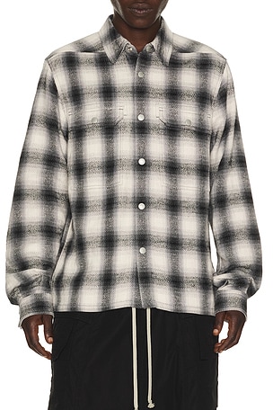 DRKSHDW by Rick Owens Cropped Outershirt in Grey