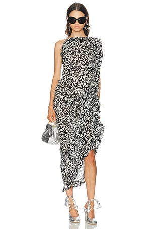 Dries Van Noten Dina Dress in Black,White