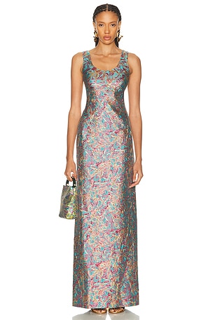 Dries Van Noten Debant Dress in Blue