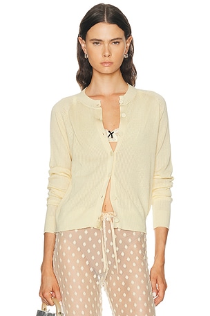 Dries Van Noten Tobinas Cardigan in Cream