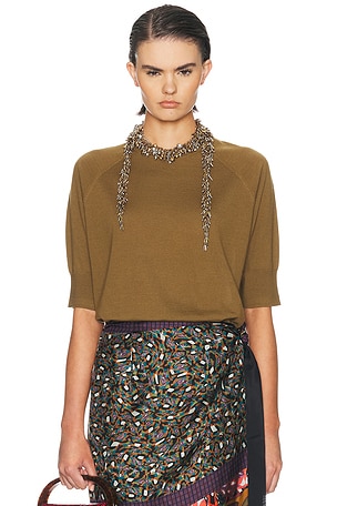 Dries Van Noten Tuan Sweater in Olive