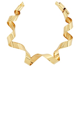 Dries Van Noten Brass Necklace in Metallic Gold