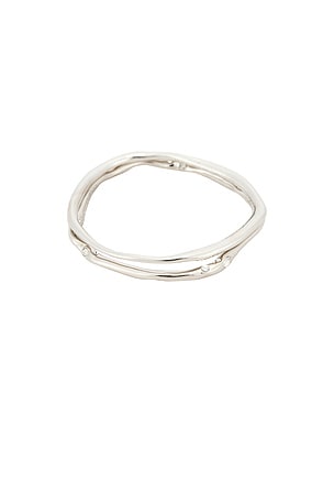 Dries Van Noten Handmade Set Of 2 Bangle Bracelets in Metallic Silver