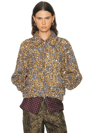 Dries Van Noten Vinnia Jacket in Metallic Silver,Metallic Gold