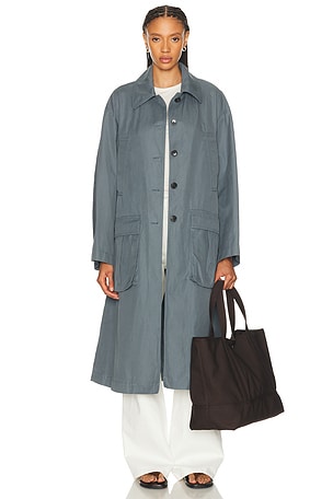 Dries Van Noten Rondero Coat in Blue