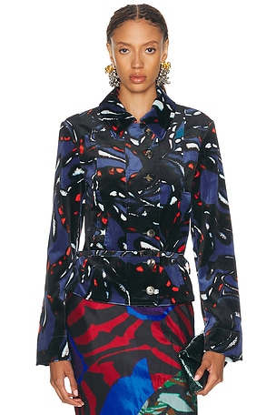 Dries Van Noten Valena Jacket in Navy
