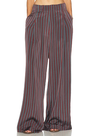 Dries Van Noten Pila Pant in Grey,Burgundy