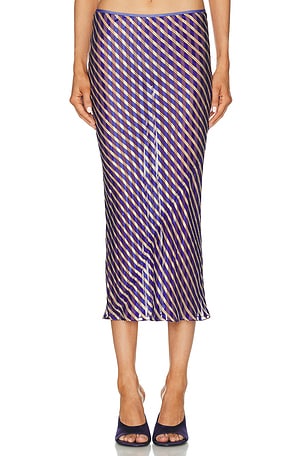 Dries Van Noten Sati Skirt in Royal,Orange