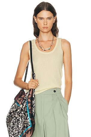 Dries Van Noten Tova Tank Top in Cream